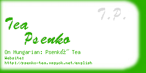 tea psenko business card